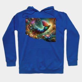 Majestic Caterpillar to Butterfly Transformation, Life continues Hoodie